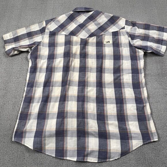 Vintage Chute 1 Shirt Adult Extra Large Plaid Pearl Snap Button Up Western Men's - Picture 14 of 15